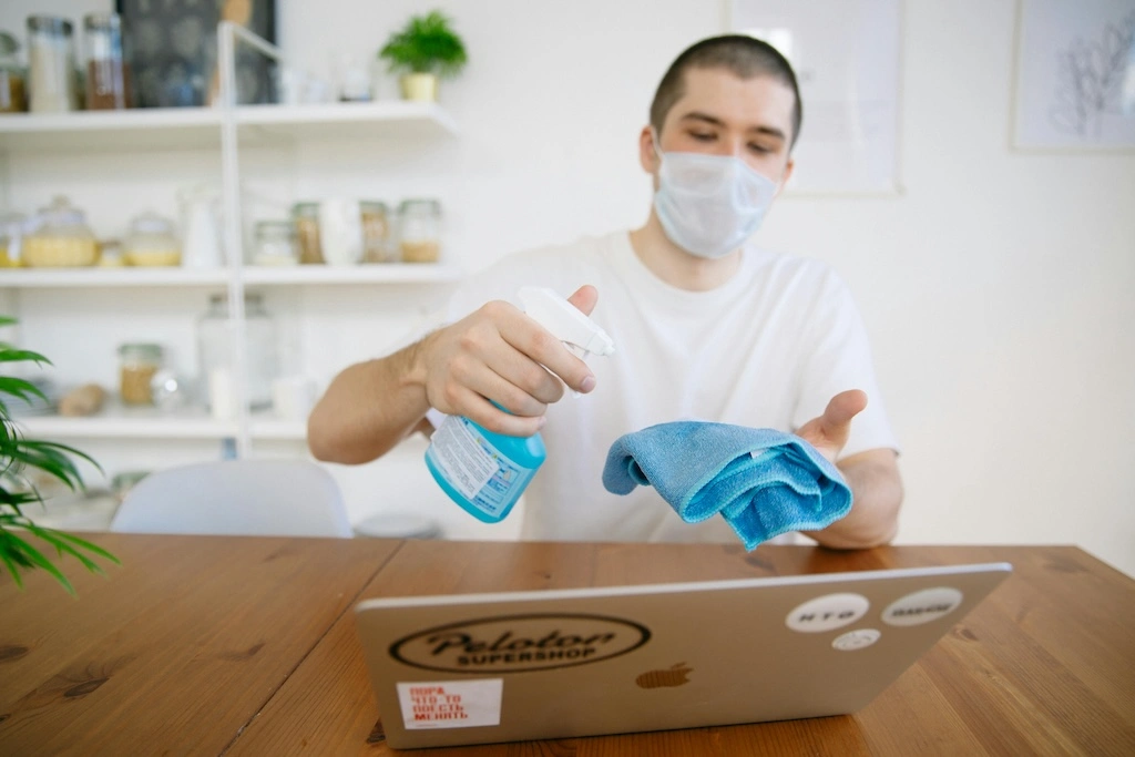 cleaning workplace