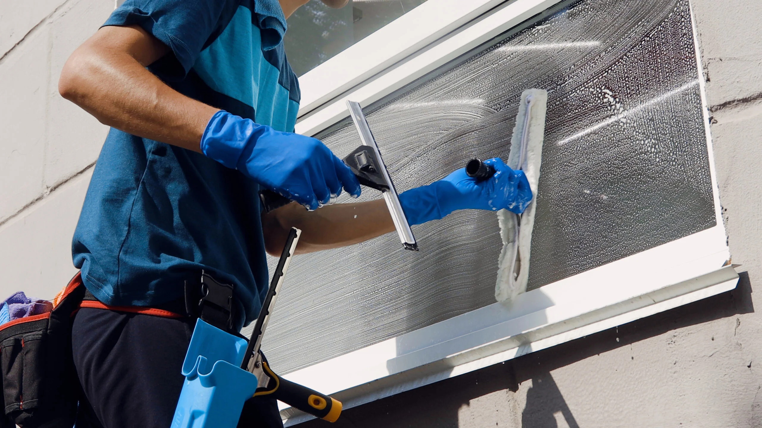 window cleaning process